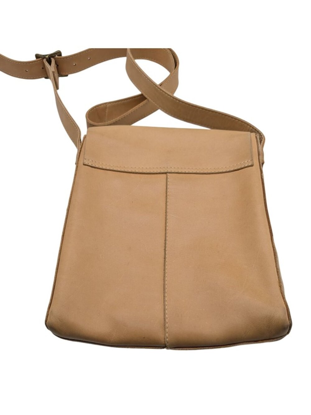 Hobo International Leather Tan Crossbody Bag With Grommet Detailing & Adjustable - Picture 2 of 12